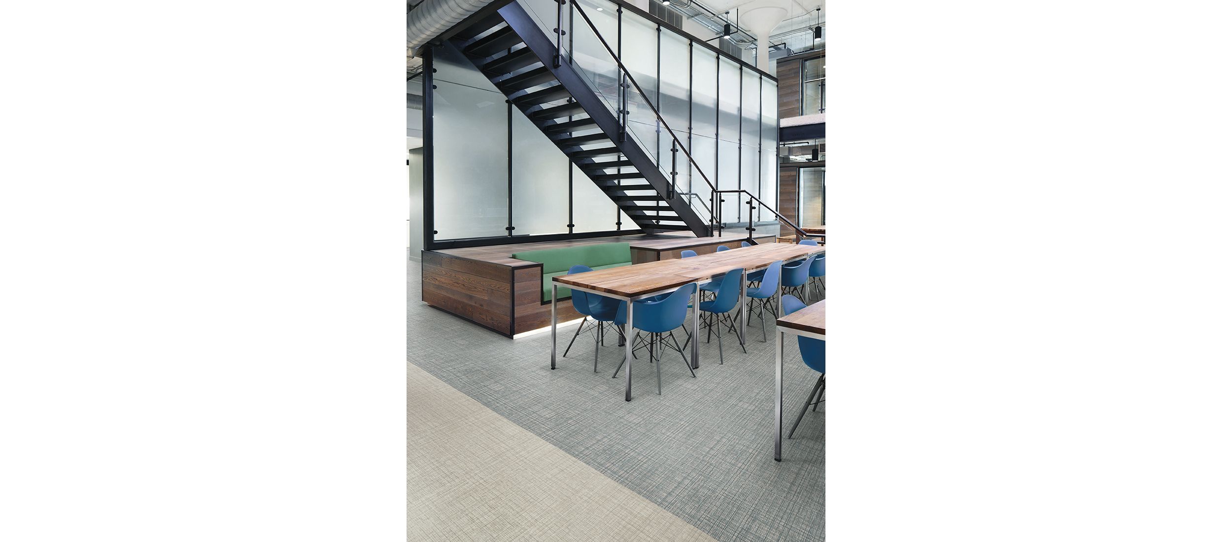Interface Native Fabric LVT with tables and chairs image number 3